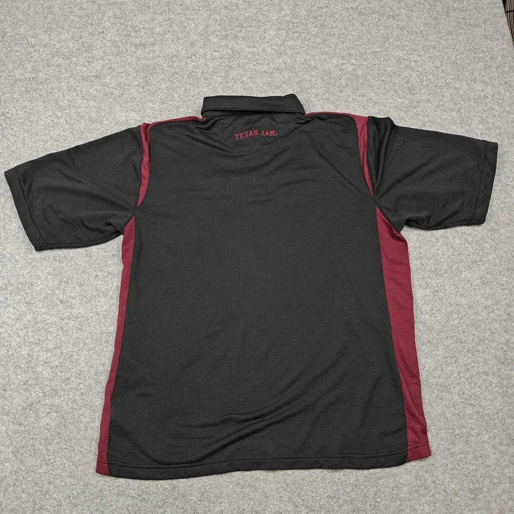 Texas A&M Aggies Polo Shirt Mens Large Black NCAA Football Nike Short Sleeve‎